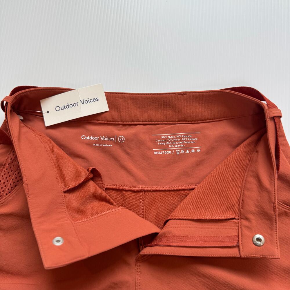 Outdoor Voices Rectrek Zip-Off Pants XS Melon Colorblock Gorpcore Hiking NWT - Picture 10 of 16